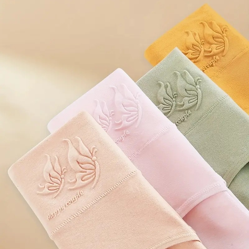 Sieviešu kokvilnas apakšveļa – antibakteriāla un elpojoša, ar tauriņa rakstu, augsta vidukļa josla un gūžu pārklājums, adīta kokvilnas materiāla