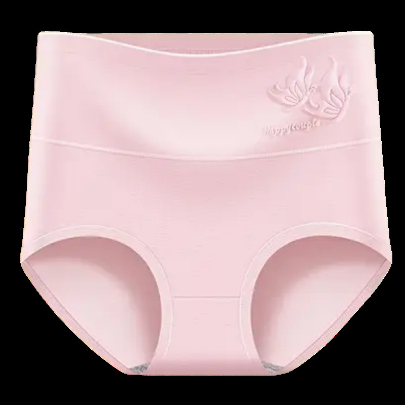 Sieviešu kokvilnas apakšveļa – antibakteriāla un elpojoša, ar tauriņa rakstu, augsta vidukļa josla un gūžu pārklājums, adīta kokvilnas materiāla