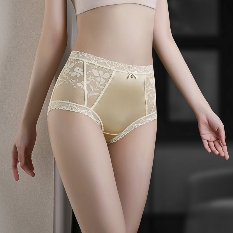 Sieviešu neilona biksītes ar vidēja līmeņa jostu, kokvilnas oderes iekšpusē, elpojošas un ātri žūstošas, vienkrāsainas