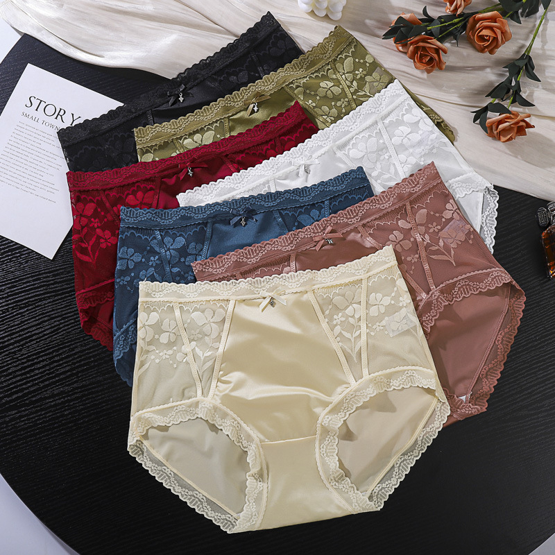 Sieviešu neilona biksītes ar vidēja līmeņa jostu, kokvilnas oderes iekšpusē, elpojošas un ātri žūstošas, vienkrāsainas