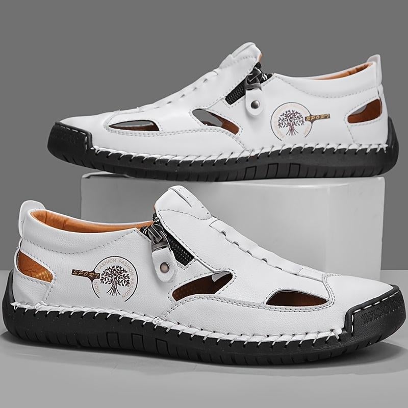 Férfi nyári szandálok - Xishi velúr felső, konopí fonott talp, sportos stílus, nyár