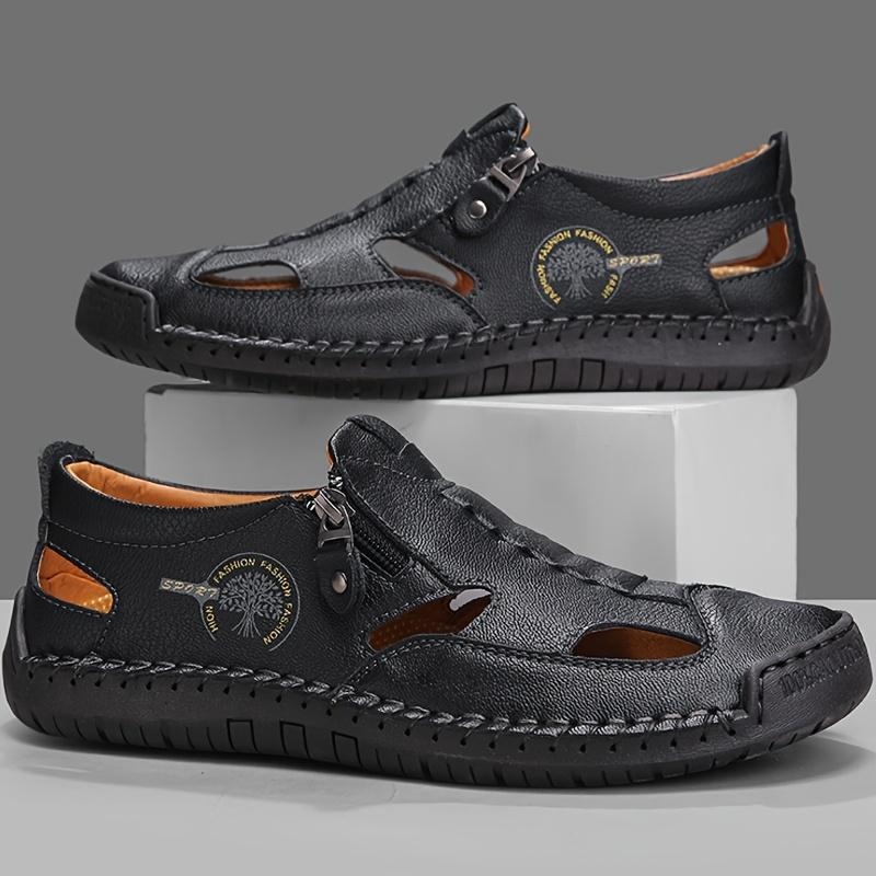 Férfi nyári szandálok - Xishi velúr felső, konopí fonott talp, sportos stílus, nyár