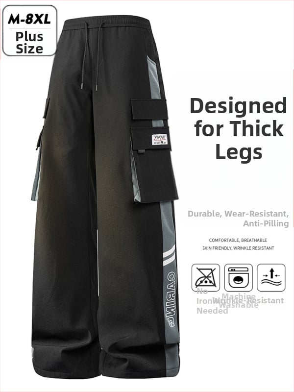 Vīriešu ikdienas darbinieku bikses ar sānu svītru, taisa piegriezuma, 100% poliesters, elpojošas un vēja izturīgas, piemērotas pavasarim un rudenim