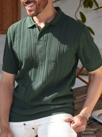 Пуловер в британски стил с яка тип риза, дълги ръкави, вълна 30–35%, антибръчкване