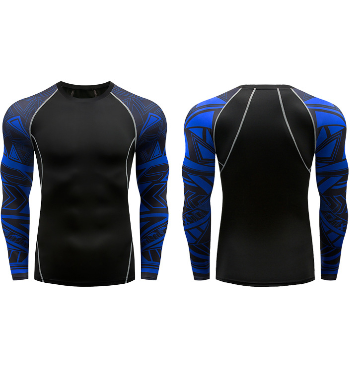 Kompresijas garām piedurknēm tops fitnesam – Milk Silk audums; 90% poliesteris; Vīrietis; Piemērots skrējieniem un velosipēdu braucieniem; SKU TC96