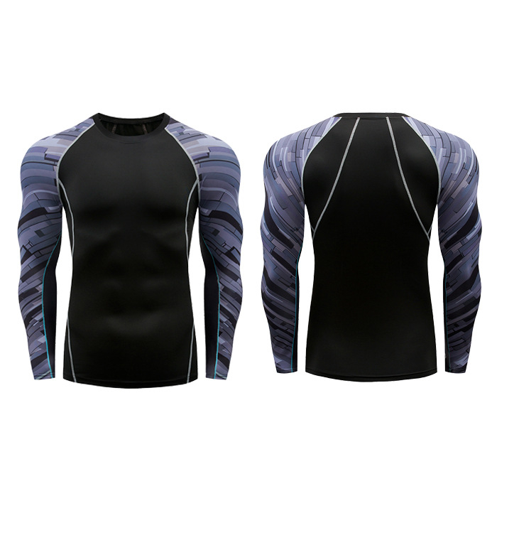 Kompresijas garām piedurknēm tops fitnesam – Milk Silk audums; 90% poliesteris; Vīrietis; Piemērots skrējieniem un velosipēdu braucieniem; SKU TC96