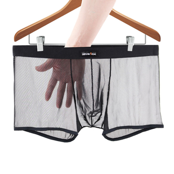 Ανδρικά βαμβακερά boxer briefs με υψηλή μέση, Μοντέλο 01, επένδυση καβάλου από βαμβάκι