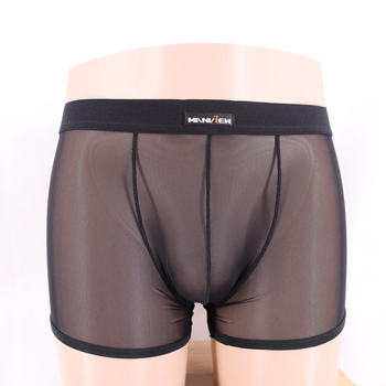 Ανδρικά βαμβακερά boxer briefs με υψηλή μέση, Μοντέλο 01, επένδυση καβάλου από βαμβάκι