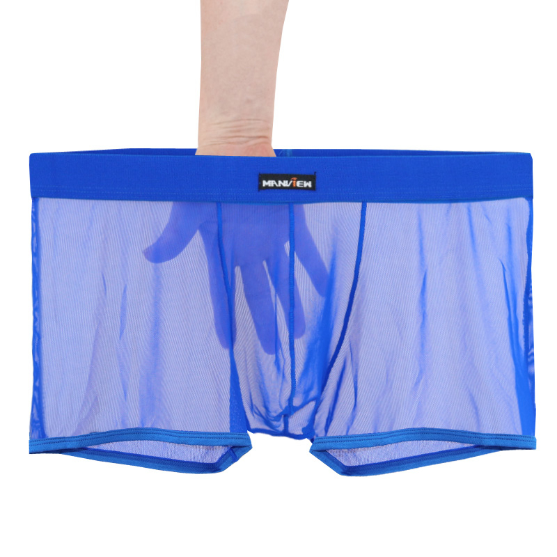 Мъжки памучни боксерки с висока талия, модел 01, подплата от памук