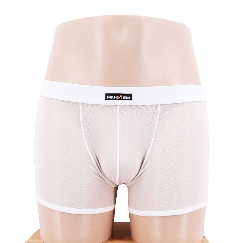 Мъжки памучни боксерки с висока талия, модел 01, подплата от памук