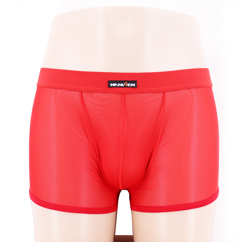 Мъжки памучни боксерки с висока талия, модел 01, подплата от памук