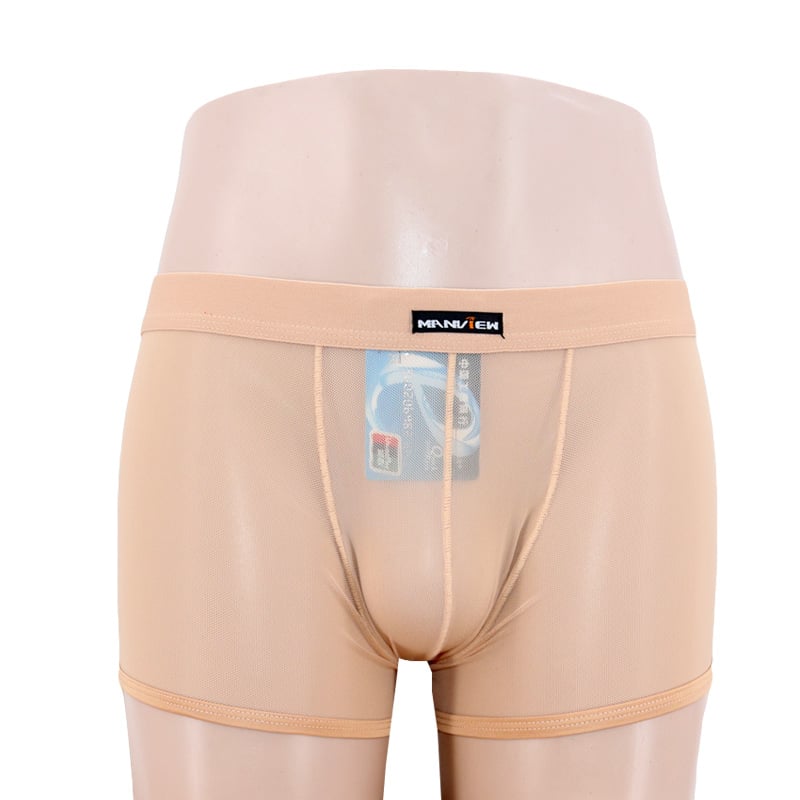 Мъжки памучни боксерки с висока талия, модел 01, подплата от памук