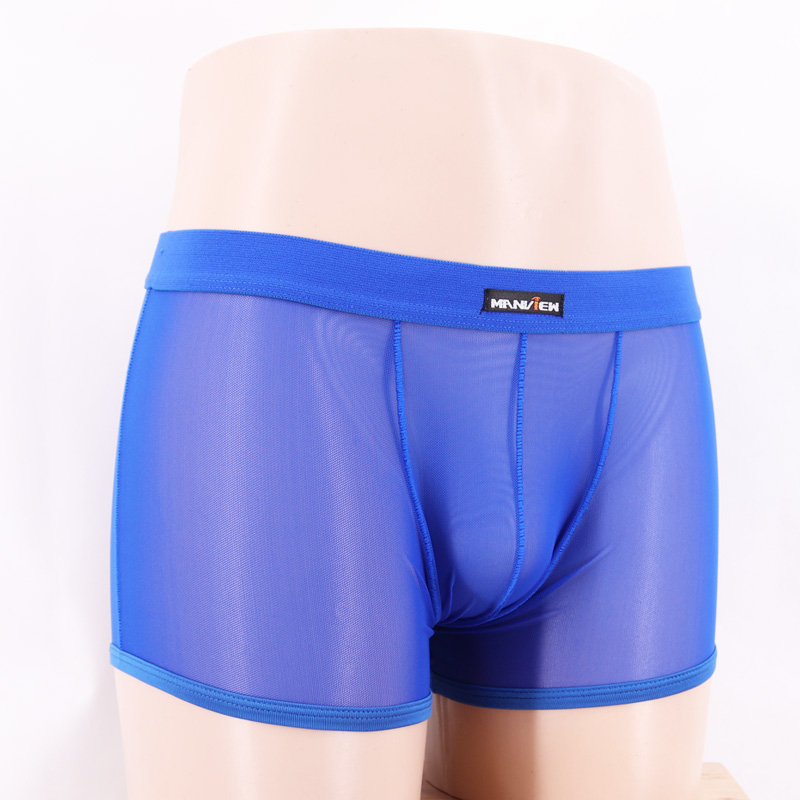 Мъжки памучни боксерки с висока талия, модел 01, подплата от памук