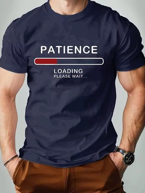 Tricou pentru bărbați cu imprimeu 3D de litere digitale, guler rotund, mâneci scurte, material din poliester cu uscare rapidă, croi lejer