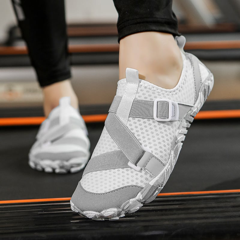 Обувки за водно ходене по река – дишаща горна част fly-weave, гумена подметка, slip-on, унисекс