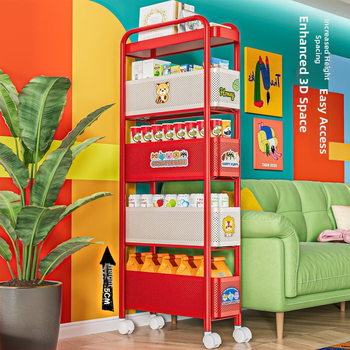 Τριών επιπέδων αναδιπλούμενος πάγκος αποθήκευσης μπάνιου από ανθρακούχο ατσάλι, βάση δαπέδου, με συρόμενο καλάθι