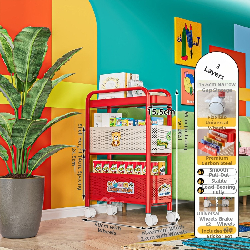 Raft de baie din oțel carbon, pliabil, pe podea, cu coș glisant, 3 etaje