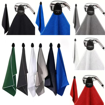 Μαγνητική πετσέτα γκολφ από μικροϊνες, γρήγορο στέγνωμα και απορροφά τον ιδρώτα; υλικό: υπερλεπτή ίνα; νήμα: 32; ύφανση: απλή ύφανση; βάρος: 100–120 g; δυνατότητα προσαρμογής επεξεργασίας