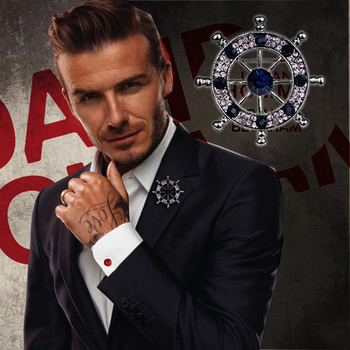 Ženkliukas su rudder motyvu ir laivo ankro motyvu, lydinys, unisex, rhinestone akcentai