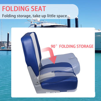 Ναυτικό κάθισμα 86203-1WB: αναδιπλούμενο, αδιάβροχο με PVC δέρμα και PP σκελετό
