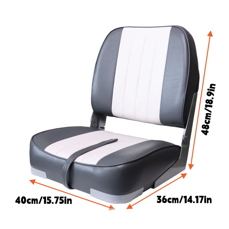 Ναυτικό κάθισμα 86203-1WB: αναδιπλούμενο, αδιάβροχο με PVC δέρμα και PP σκελετό