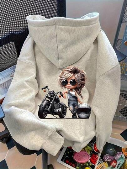 Korejas stila kapucēts džemperis ar bilarda rakstu, 96% kokvilna, 350–400 g, rudens sezona