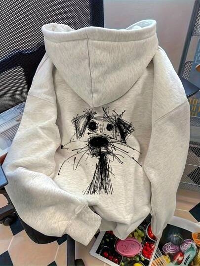 Korejas stila kapucēts džemperis ar bilarda rakstu, 96% kokvilna, 350–400 g, rudens sezona