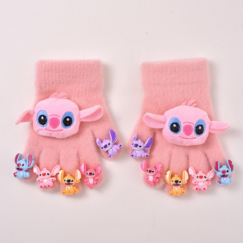 Παιδικά Πλεκτά Γάντια με Καρτούν Μοντέλο, Νήμα Κρυστάλλινο, Θερμά για τον Χειμώνα, Unisex, Ηλικίες 3–12