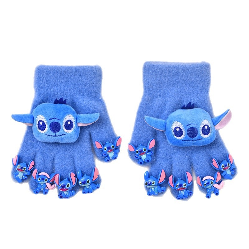 Παιδικά Πλεκτά Γάντια με Καρτούν Μοντέλο, Νήμα Κρυστάλλινο, Θερμά για τον Χειμώνα, Unisex, Ηλικίες 3–12