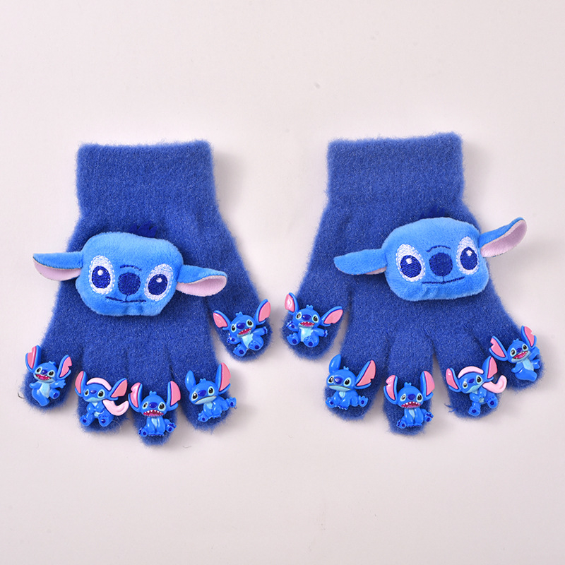 Παιδικά Πλεκτά Γάντια με Καρτούν Μοντέλο, Νήμα Κρυστάλλινο, Θερμά για τον Χειμώνα, Unisex, Ηλικίες 3–12