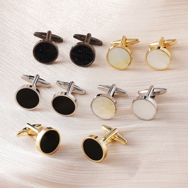 Κουμπιά μανικιών για άνδρες, ρετρό στυλ, γεωμετρικό σχήμα, χαλκός, ηλεκτροπλατίωση