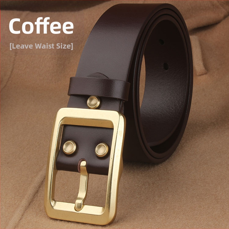 Ανδρική αγκράφα ζώνης από ορείχαλκο, με ακίδα, ιαπωνικού στυλ, παχύτερο κλιπ, κορυφαίο δέρμα