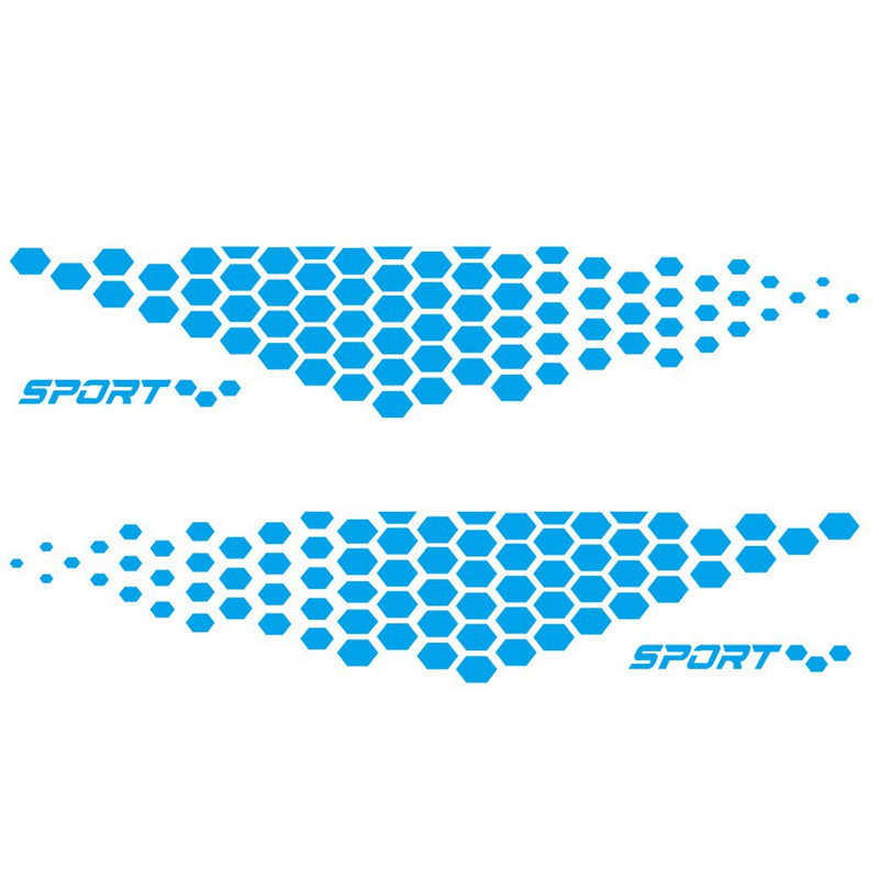 Autókarosszéria matrica – Kaleidi, rácsmintás, oldalsó csík, CST005, ragasztási típus