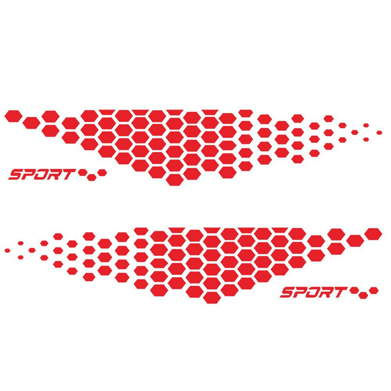 Autókarosszéria matrica – Kaleidi, rácsmintás, oldalsó csík, CST005, ragasztási típus