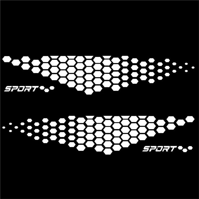 Autókarosszéria matrica – Kaleidi, rácsmintás, oldalsó csík, CST005, ragasztási típus