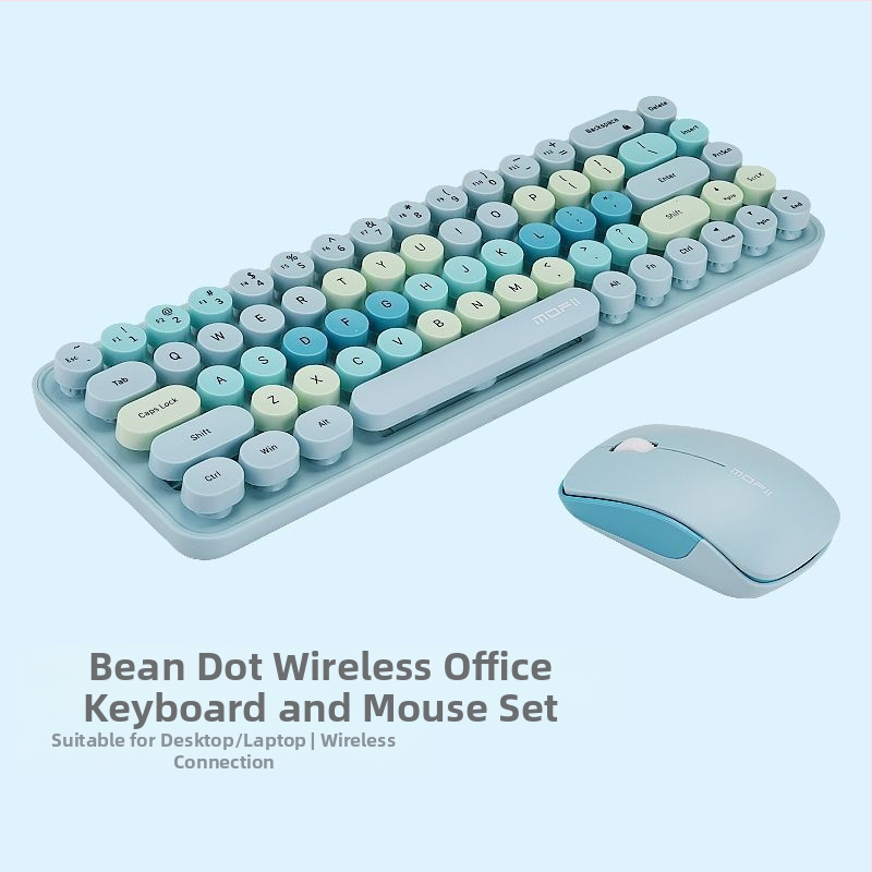 Nyúl témájú vezeték nélküli billentyűzet és egér szett, USB billentyűzet és USB egér, optikai 2000 DPI szenzor, ergonomikus kialakítás