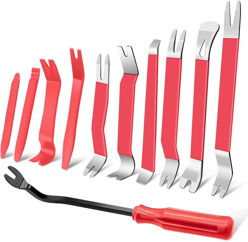 Σετ εργαλείων αφαίρεσης εσωτερικών πάνελ αυτοκινήτου (11 τεμάχια) – Ατσάλι No. 45 + Υλικό PP, για τροποποίηση ήχου αυτοκινήτου και αφαίρεση κλιπ