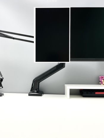 Μοντέλο 002 Φορητή βάση οθόνης με μηχανικό βραχίονα και επέκταση VESA, οριζόντια/κάθετη στήριξη σε επιφάνεια εργασίας, μεταλλική κατασκευή