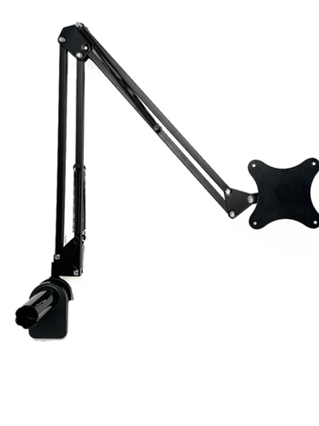 Μοντέλο 002 Φορητή βάση οθόνης με μηχανικό βραχίονα και επέκταση VESA, οριζόντια/κάθετη στήριξη σε επιφάνεια εργασίας, μεταλλική κατασκευή