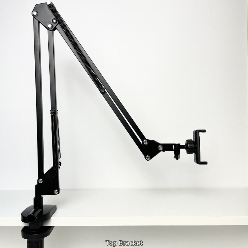 Μοντέλο 002 Φορητή βάση οθόνης με μηχανικό βραχίονα και επέκταση VESA, οριζόντια/κάθετη στήριξη σε επιφάνεια εργασίας, μεταλλική κατασκευή