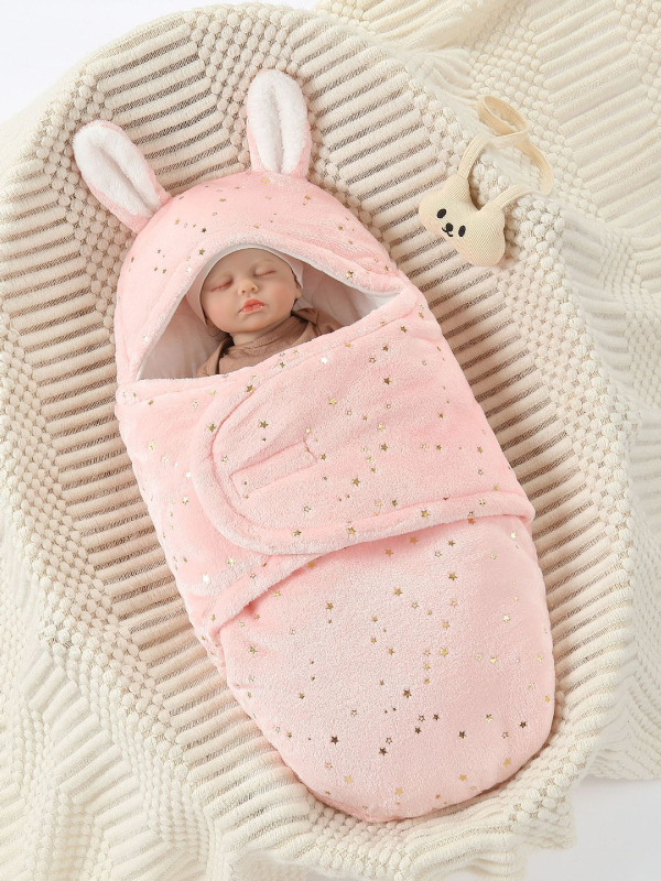 Zīdaiņu iesaiņošanas sega: flanelis, karikatūru raksts, pavasaris–rudens–ziema, Drošības klase A