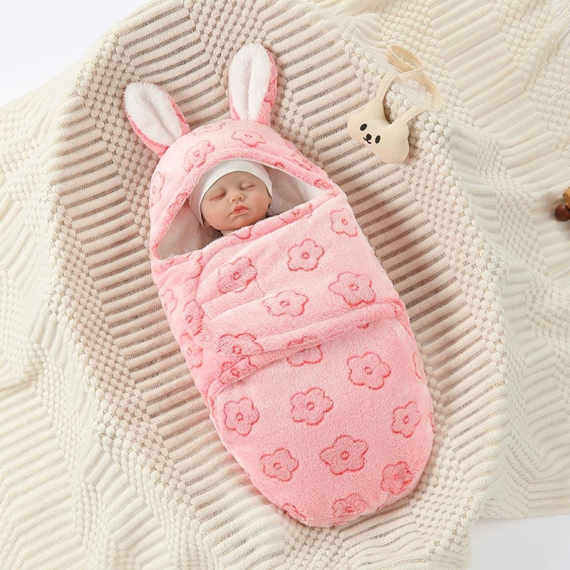 Zīdaiņu iesaiņošanas sega: flanelis, karikatūru raksts, pavasaris–rudens–ziema, Drošības klase A