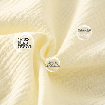 Νεογέννητο φορμάκι από βαμβακερή γάζα, μακριά μανίκια, διαγώνιο κλείσιμο, λεπτό ανάλαφρο σχέδιο για καλοκαίρι