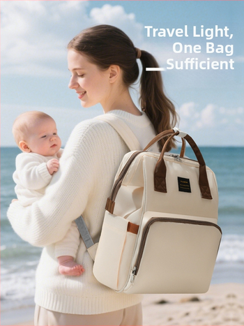 Τσάντα πάνες από νάιλον, μεγάλη χωρητικότητα, αστικός μινιμαλιστικός στυλ, αδιάβροχη και μονωμένη, διπλοί ιμάντες