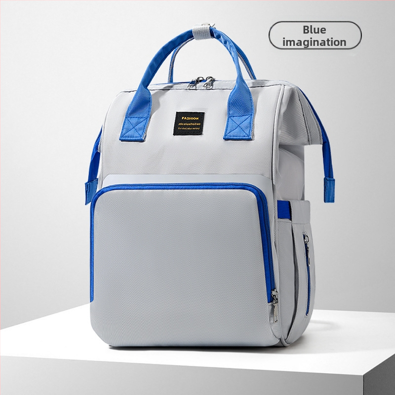 Nailona autiņu soma, liela ietilpība, pilsētas minimalistiskais stils, ūdensnecaurlaidīga un izolēta, dubultās plecu siksnas