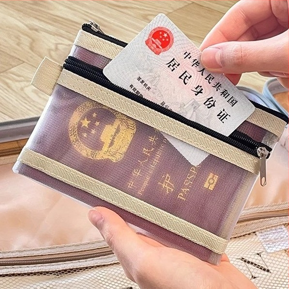 Паспортен организатор за пътуване – PVC, 1 сгъвка, антибактериален държач за паспорт и документи, всичко в едно