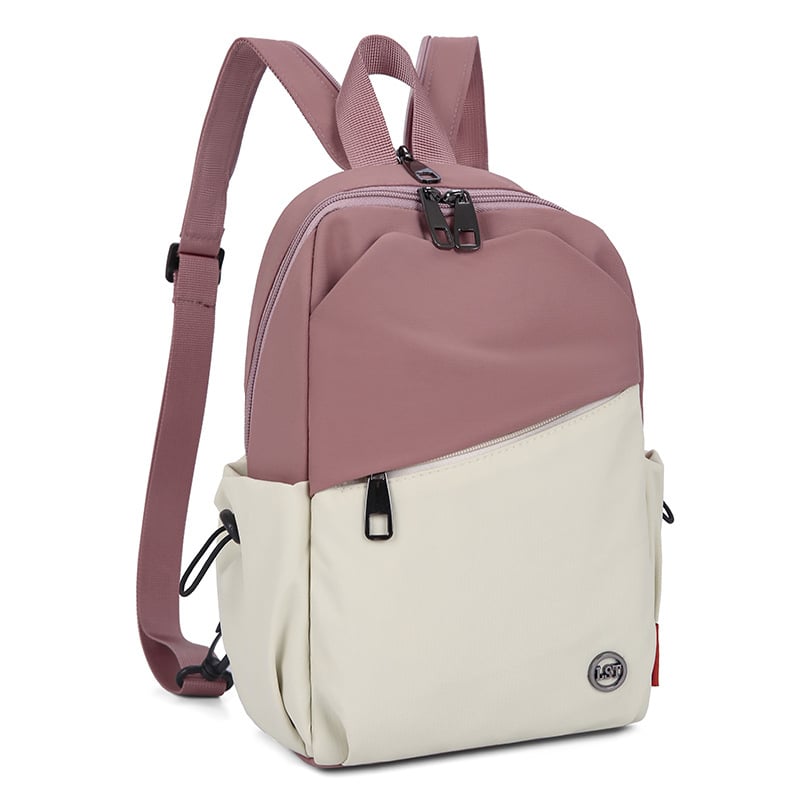 Unisex nailoninė konvertuojama rankinė per petį/krūtinę — gatvės stilius, užtrauktukas, vidinė užtrauktuku kišenė, išorinė kišenė su patch, minkšta konstrukcija, ruduo 2025