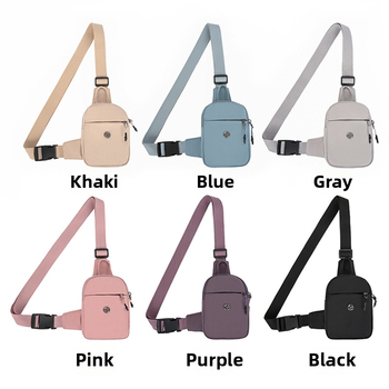 Γυναικεία νάιλον τσάντα χιαστί με κυλινδρικό σχήμα, XT-017, κλείσιμο με κορδόνι, εσωτερική θήκη για κινητό