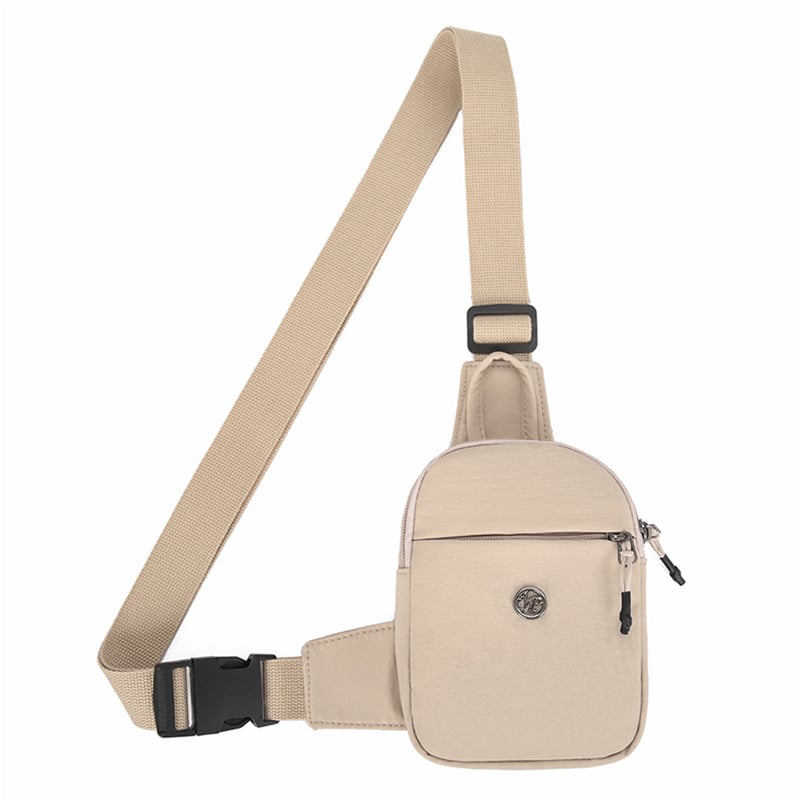 Γυναικεία νάιλον τσάντα χιαστί με κυλινδρικό σχήμα, XT-017, κλείσιμο με κορδόνι, εσωτερική θήκη για κινητό