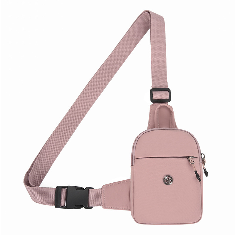 Γυναικεία νάιλον τσάντα χιαστί με κυλινδρικό σχήμα, XT-017, κλείσιμο με κορδόνι, εσωτερική θήκη για κινητό